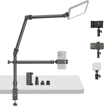SmallRig Overhead Camera Mount, Camera Desk Mount Stand with Flexible Arm, for Photography Videography Live Stream - 4456