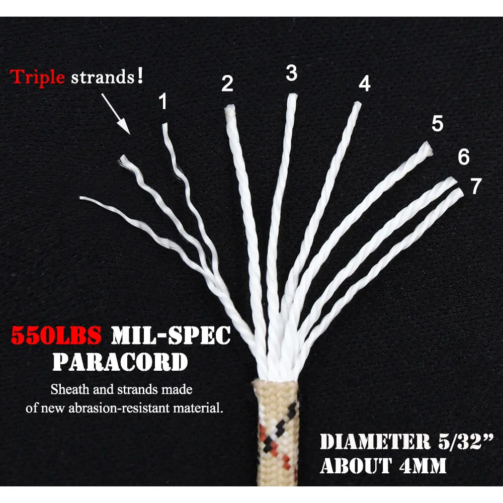 Baiyuheng Wholesale Comfortable 550 Survival Paracord Handmade Paracod