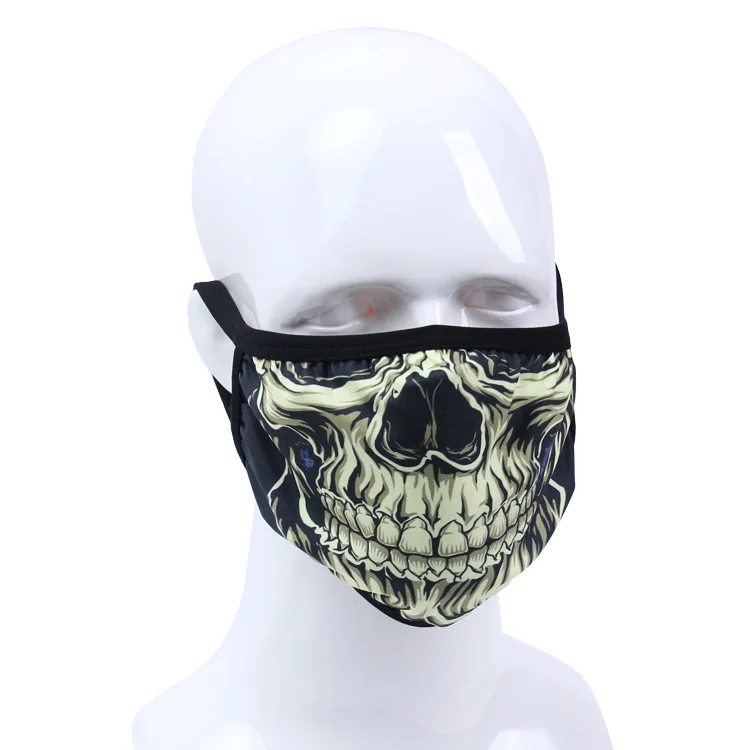 Directly Factory Custom Design Reusable Face Masks Non-Medeicl Fabric Face Masks Skull Face Masks for Outdoor Activities