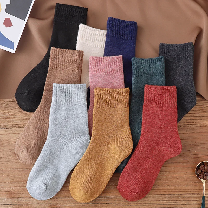 Men's Socks Medium Tube Autumn And Winter Cotton Thickened Plush Warm ...