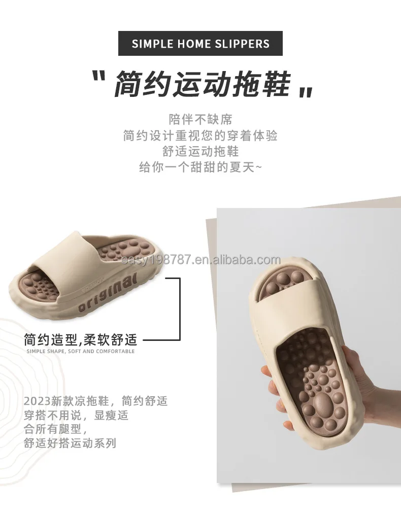 Customize house flats shoes men bathroom slipper EVA outdoor casual shoes with big size for wholesale