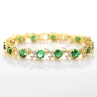 gold plated Bracelet green and blue Stone Woman Christmas Love Jewelry Evil Wholesale bracelet for wedding gift