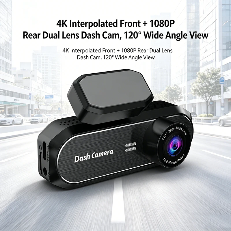 VIEVGUARB VS121 Dash Cam Parking Monitor Loop Recording Night Vision G-Sensor App Control WiFi Dual Lens 4G 2.4G Type-C 256G