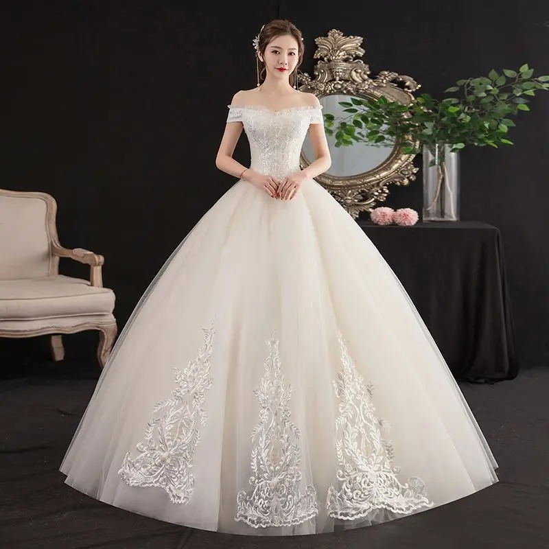 Elegant Off Shoulder Wedding Dress 3d 