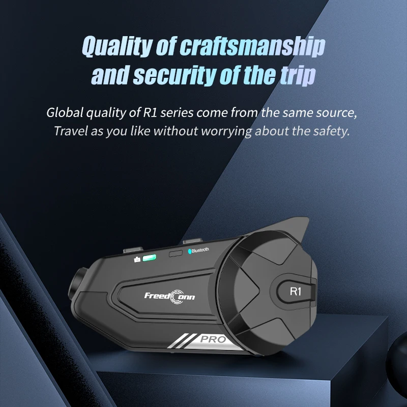 Freedconn R1PRO - Motorcycle Camera with Bluetooth Intercom
