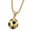Gold and black pendant with chain 3.0mm*55cm