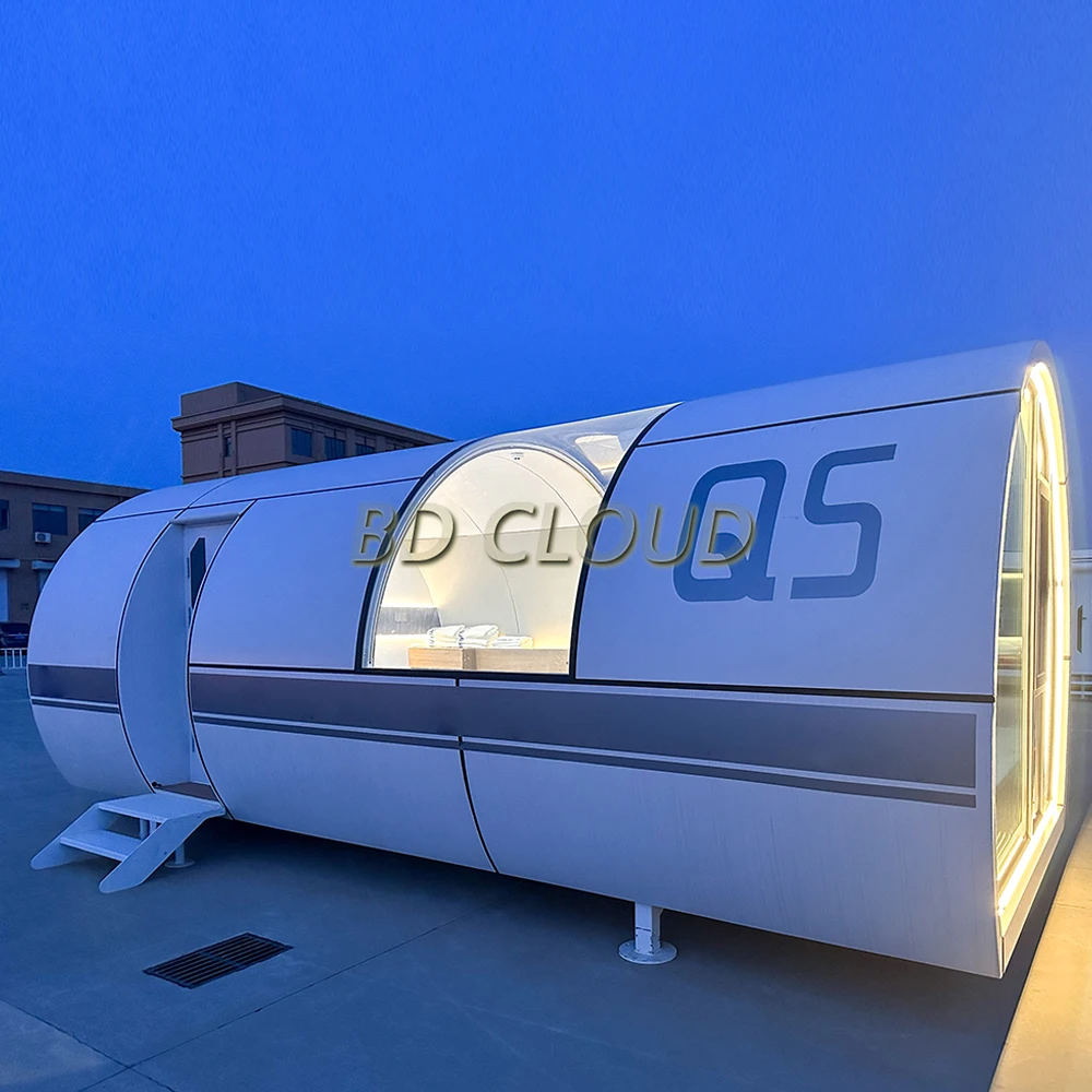 Mobile Capsule Container Homes Prefabricated Commercial Space