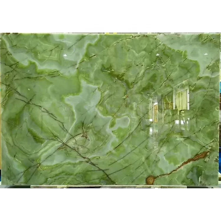 Wall Cladding Stone Translucent Jade Green Onyx Marble Slabs Decoration for Bathroom Wall