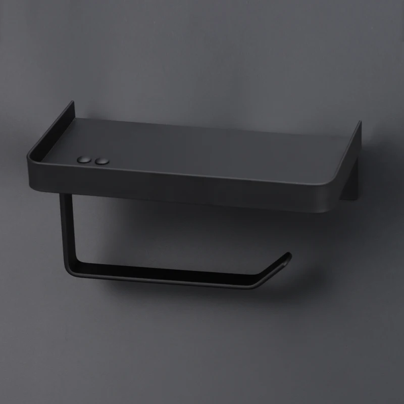 Wc Rolhouder Stainless Steel Wall Mounted Roll Tissue Holder Black