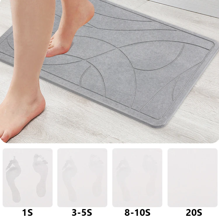 Diatomite Stone Bath Mat Stone Quick Dry Bathroom Slab Diatomaceous