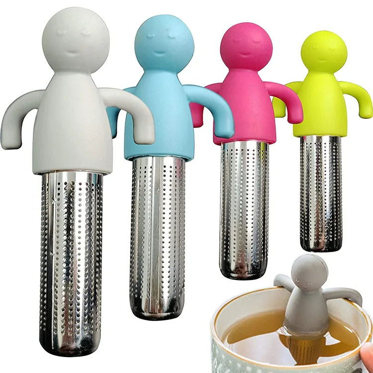 Fine Mesh Tea Ball  Infuser Cute  Stainless Steel Tea Strainer Steeper with Silicone Lid for Mug