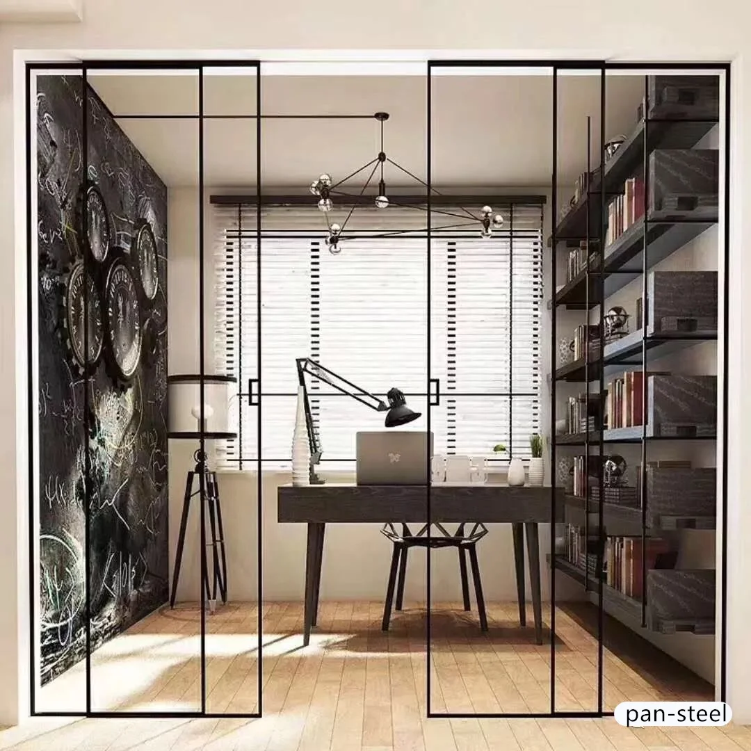 Двери внутренние двери, перегородки для комнаты, раздвижные стеклянные 2023 для внутренней отделки, лидер продаж, внутренние металлические стальные графические дизайнерские