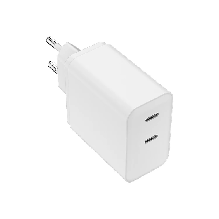 Wholesale PD65W Fast Charging Foldable USB Wall Charger Built-in Dual USB-C Ports for Laptop Multi-port Charger i20-65W
