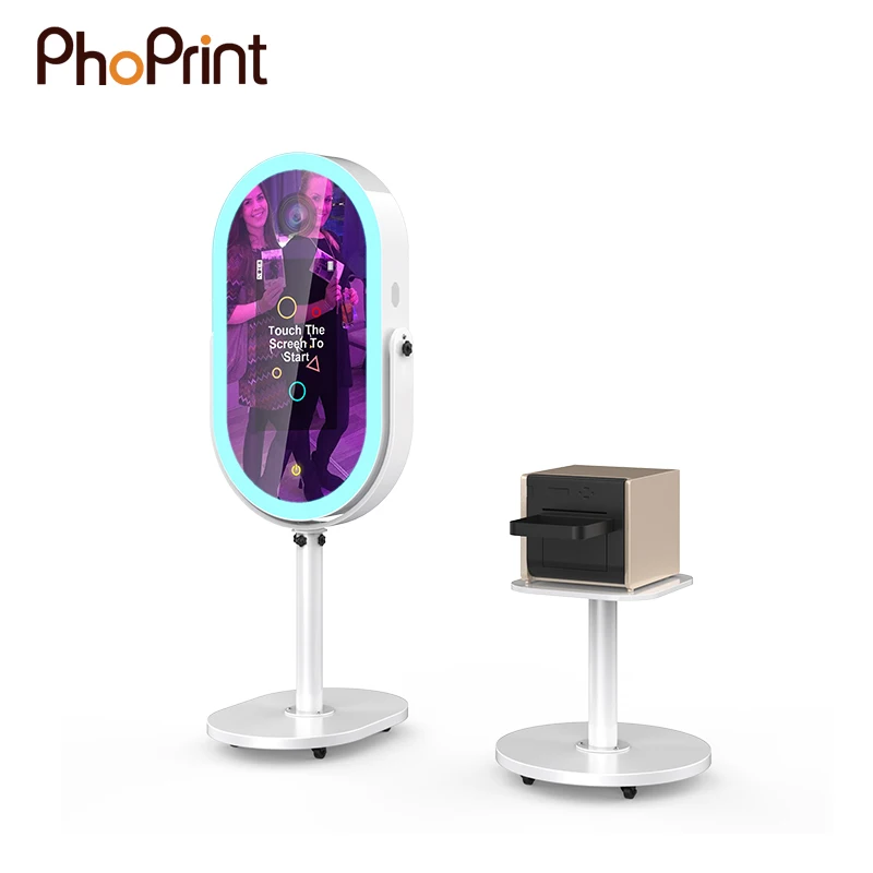 Portable Selfie Fotomation Station Touch Screen Magic Mirror Photo Booth Compatible with Camera for Sale