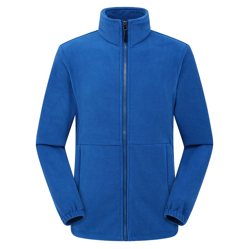 OEM Custom Design Embroidery Logo Reversible Windproof Warm Microfiber Men Winter Polar Fleece Jacket