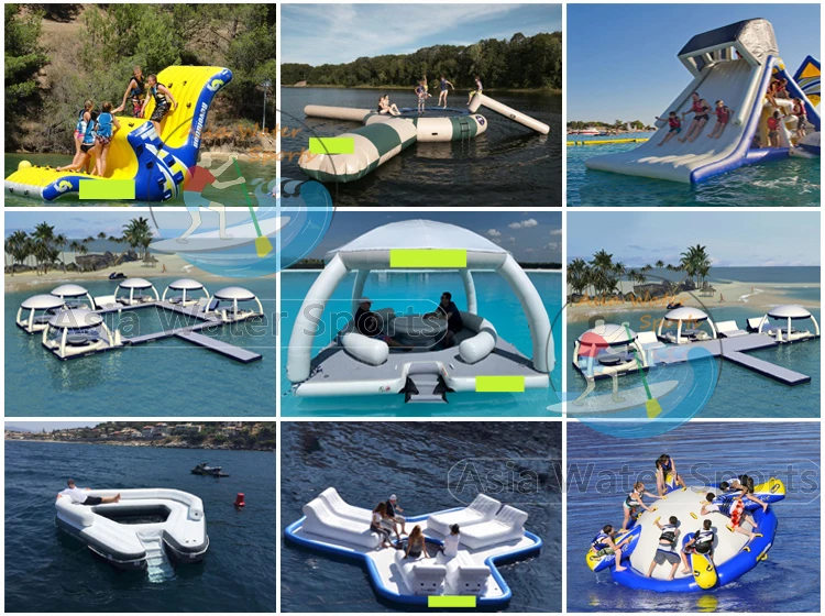 Sunbath Drop Stitch Inflatable Water Floating Island Inflatable Water ...