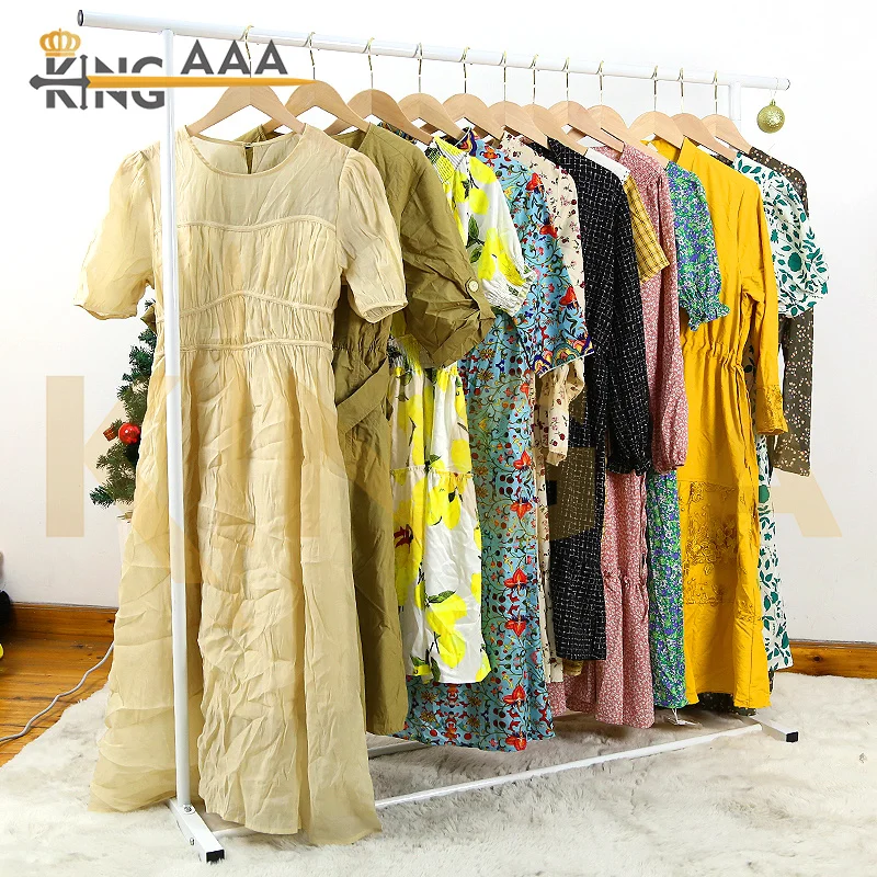 Wholesale Vintage Korean Fashion Ladies Dress Clothing Second