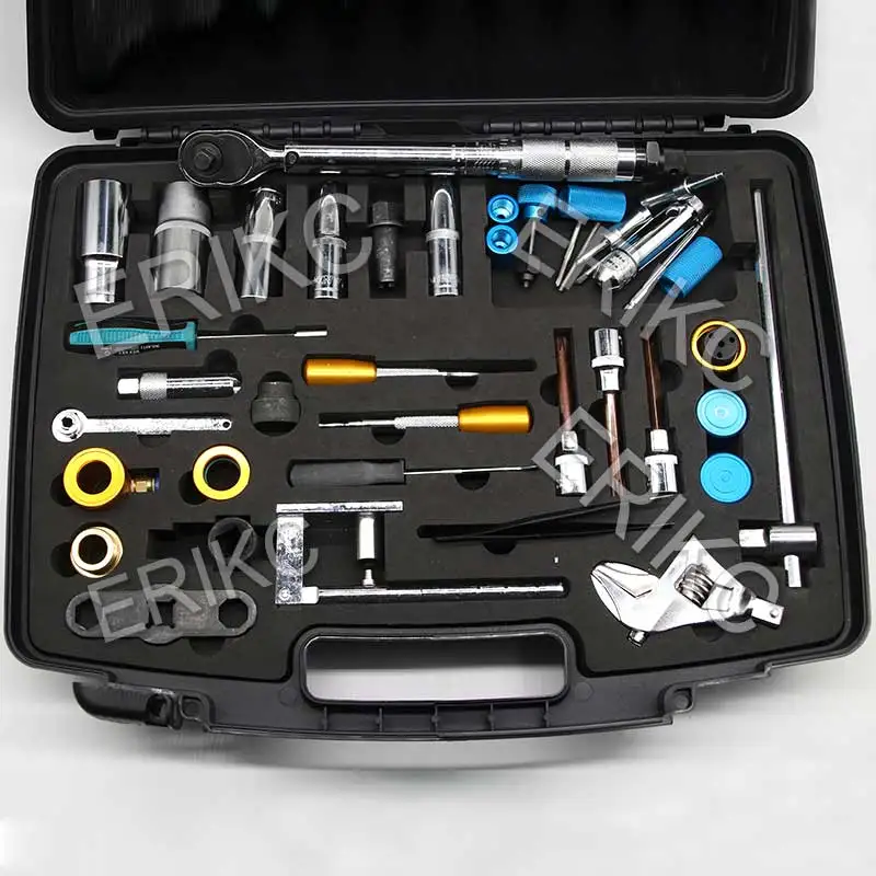 ERIKC diesel Injection Pump Tools and Automotive Common Rail Injector Disassemble Tool Kits 40 PCS Dismantling Device