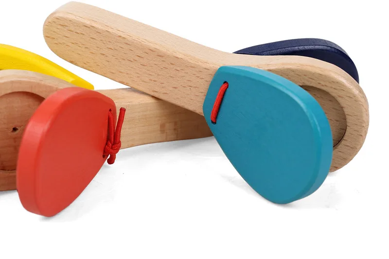 Wooden Clapper Musical Percussion Educational Toy For Baby