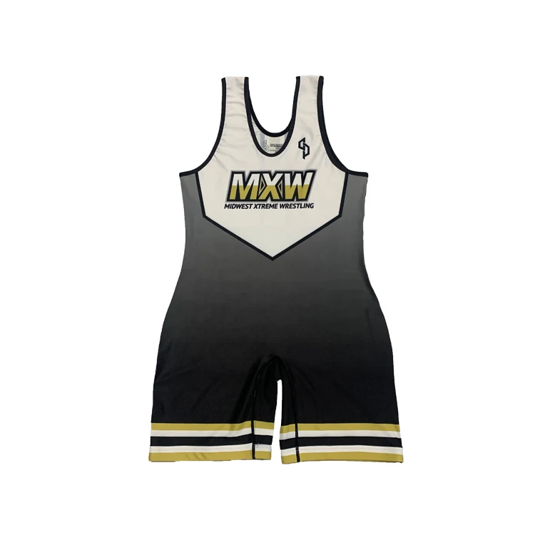 Design Your Own Custom Sublimation Wrestling Singlet for Men