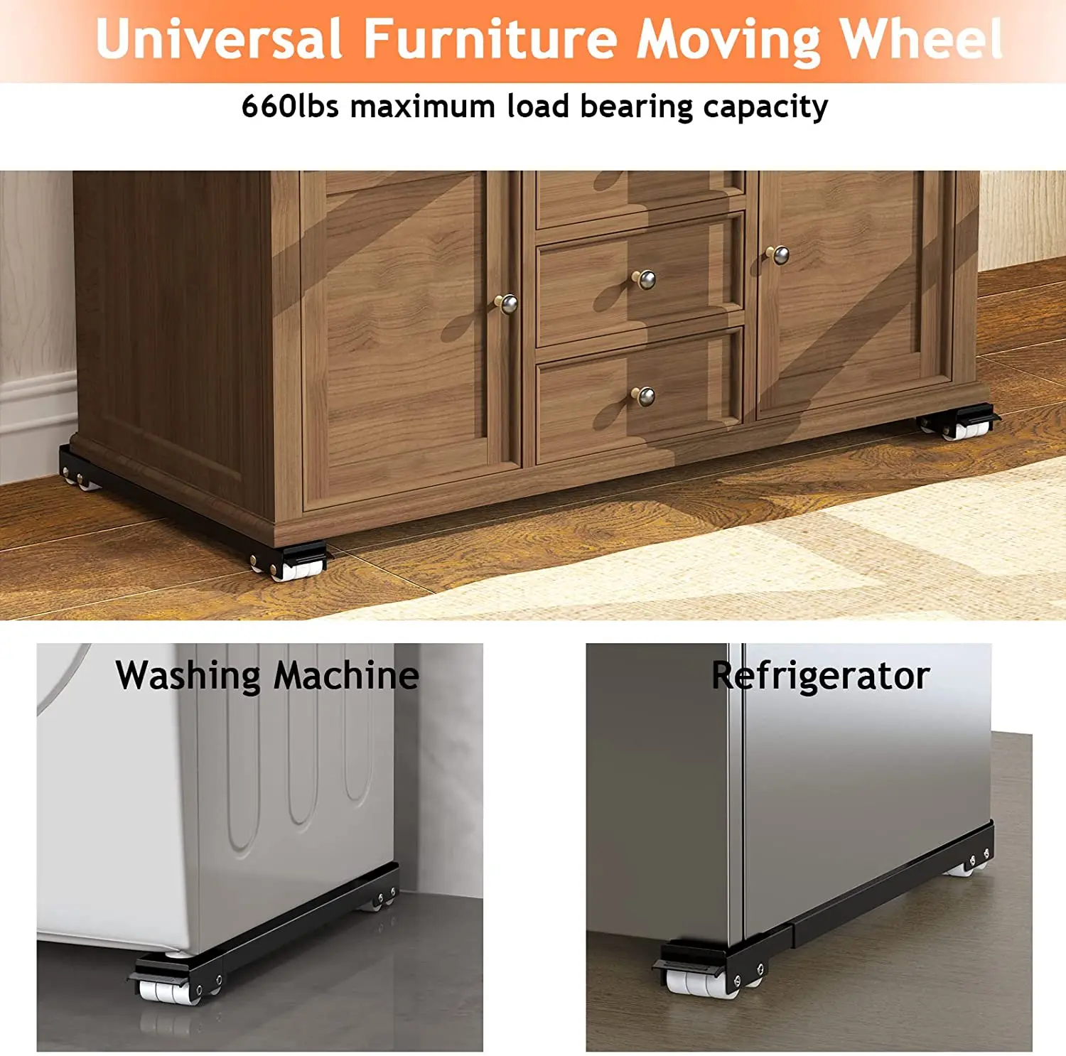Adjustable Mini Fridge Stand Extendable Appliance Rollers Mobile Washing Machine Base Stand
