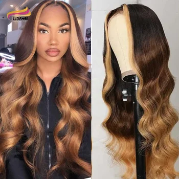 Brazilian Hair hd Lace Frontal Wig Body Wave Highlight Wigs Virgin Human Hair Transparent Swiss Lace Front Wigs For Black Women