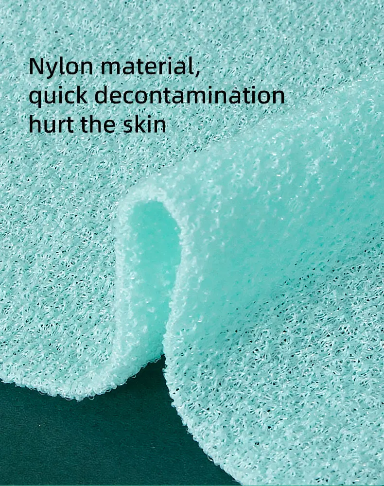 Exfoliating Back Rubbing Stretchable Nylon Body Bath Scrub Towel Back