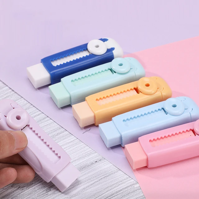 GF Creative Retractable Push-Pull Pencil Eraser for Primary School Students Clean Traceless Non-Shedding Art Eraser in Bulk