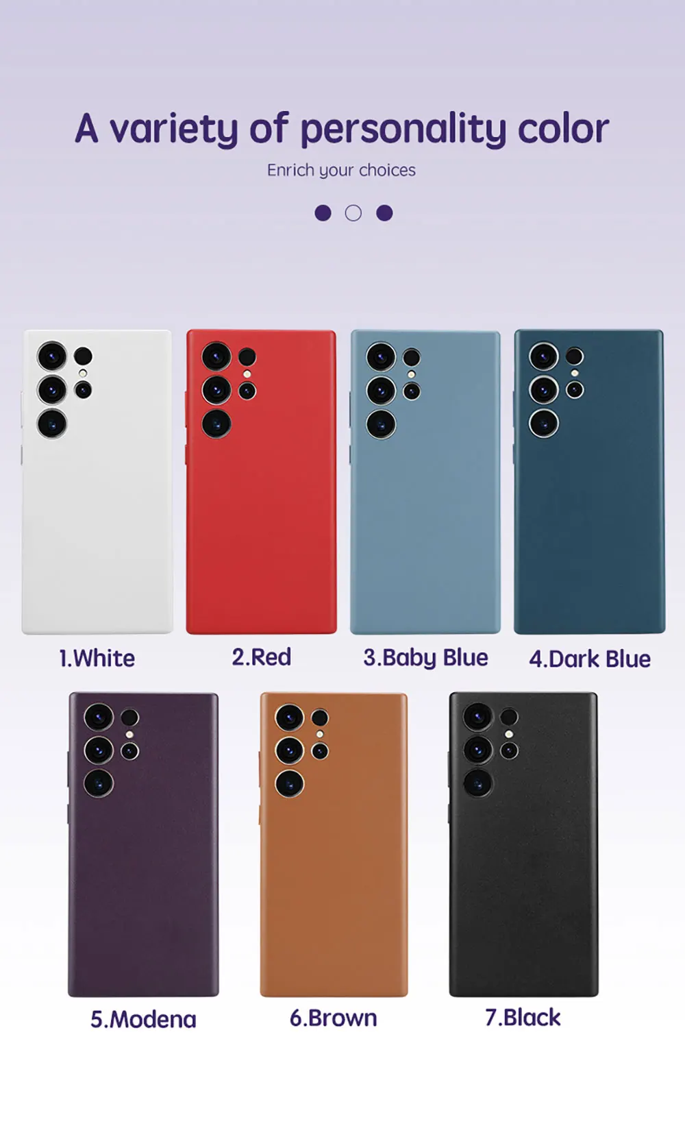 Pu Leather Phone Case For Samsung A55 54 35 34 25 24 15 14 S24 Ultra Pure Colour Simple Business Multiple Colors Sjk405 Laudtec factory