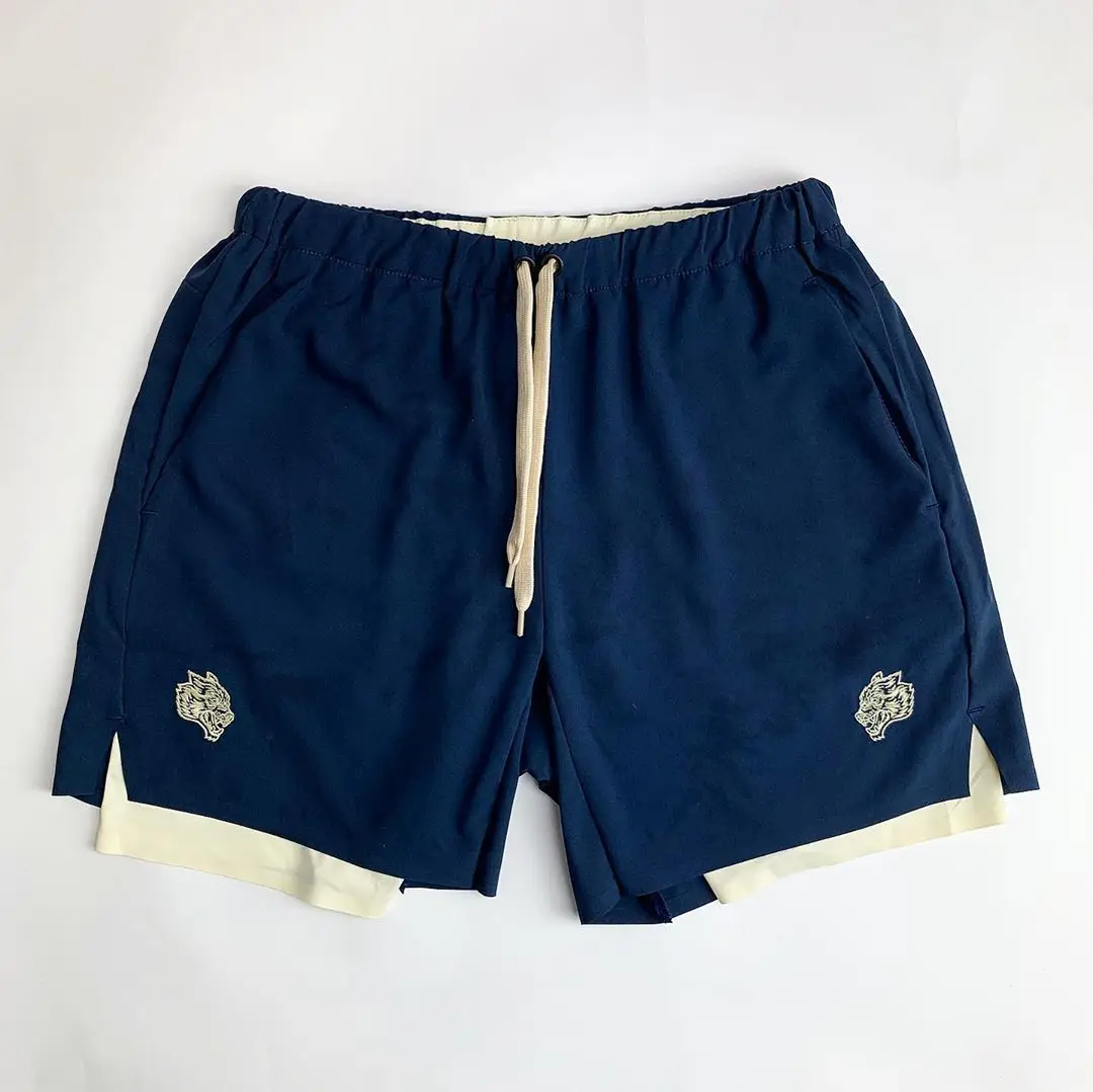 Pantaloni scurți sport pentru bărbați, 2 în 1, pentru antrenament, cu uscare rapidă, cu buzunare, 57_voghion.com