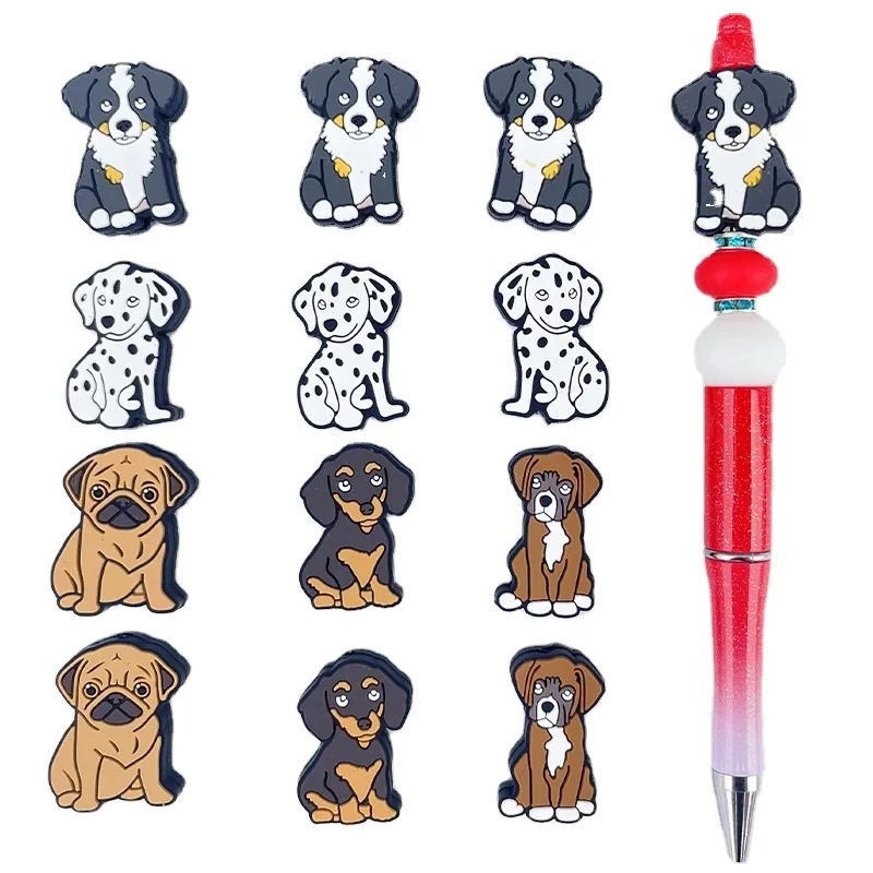 Custom 3D Designer Medical Anime Focal Beads Luxury Silicone Pen Cartoon Dog Bulk Wholesale Christmas Novelty Gifts