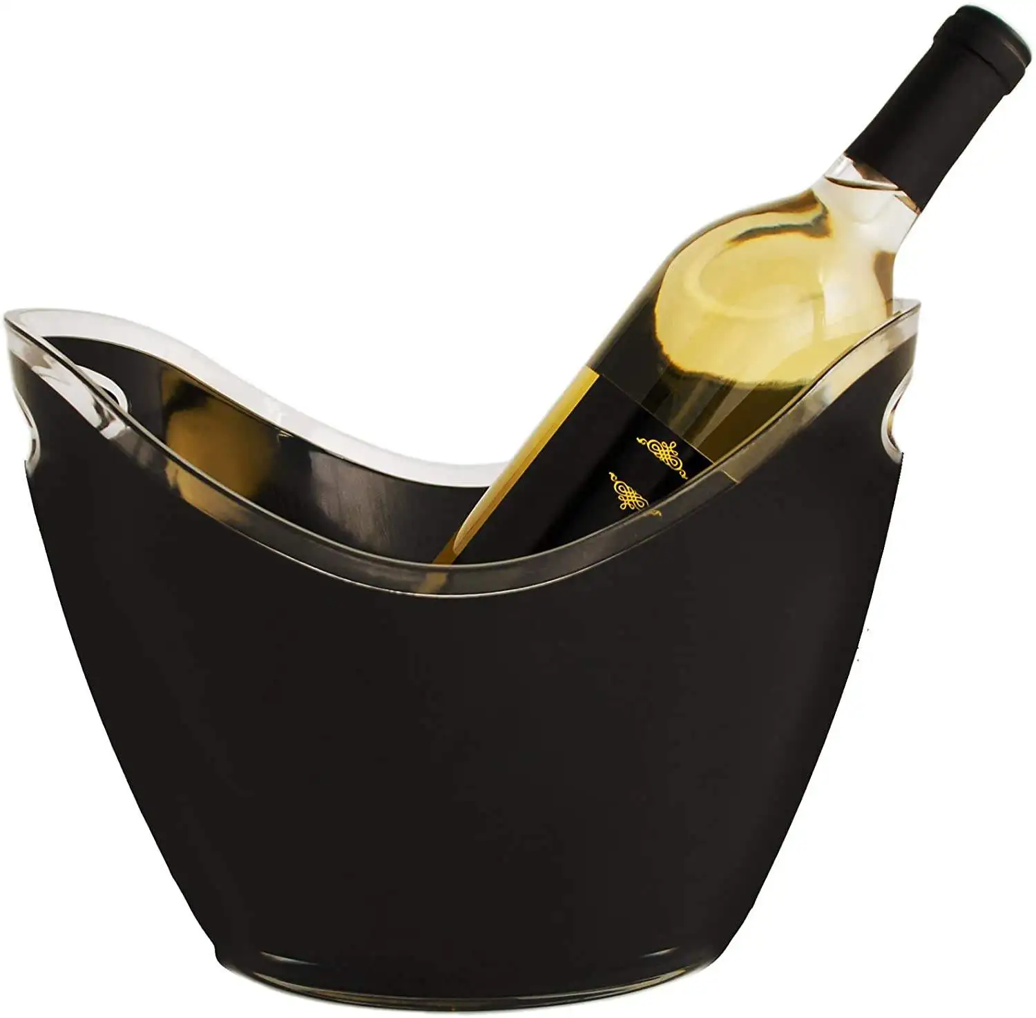 New Design Acrylic Ice Bucket Wholesale Multiple Colors Wine Champagne Beer Plastic Ice Bucket With Handles