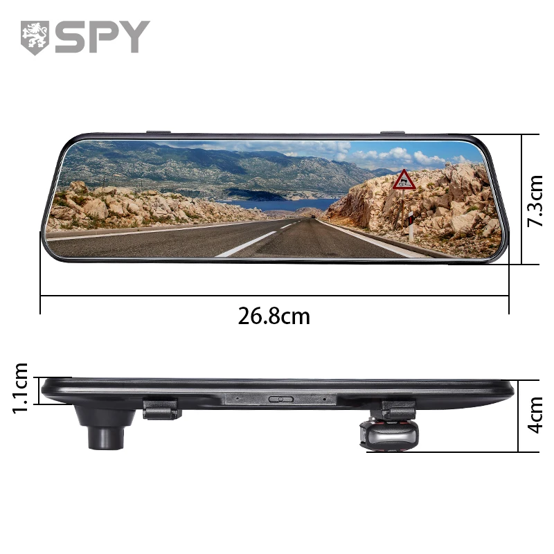 SPY Rearview Mirror Dash Cam Car Inside Mirror Dvr Box Display Screen With Camera and Screen
