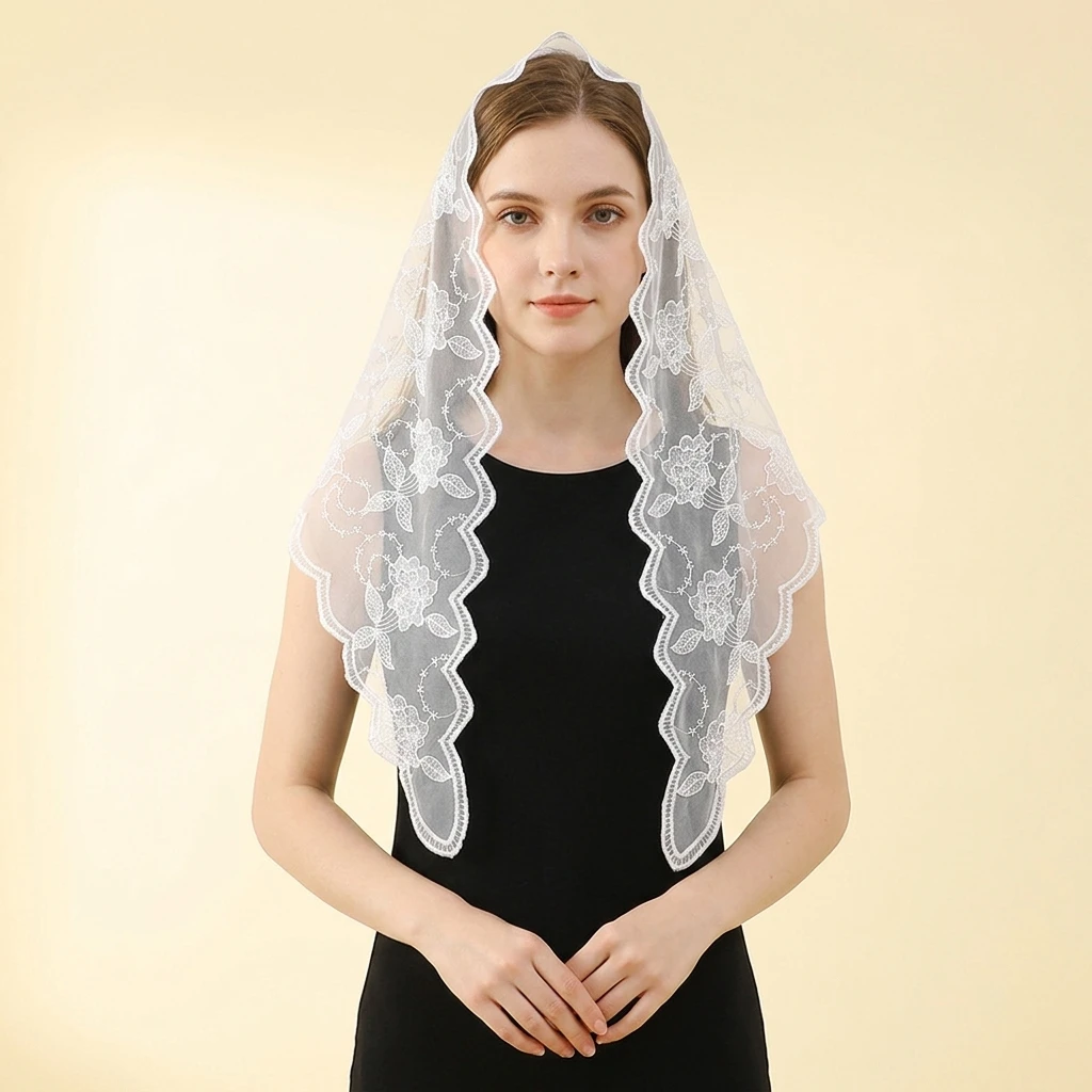 Lace Headcovering - Elegant Veil for Church and Weddings