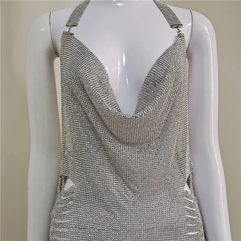 A2021 Halter Crystal Dress Rhinestone Dress Wholesale - Buy Dress ...