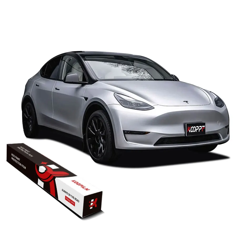 Kooppf Gloss TPU Matt-Liquid-Metal-Glossy-Silver Color PPF High Gloss Paint Protection Film Car