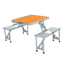 Hot Selling Camping Folding Table with Umbrella Hole Outdoor Aluminum Alloy Folding Table