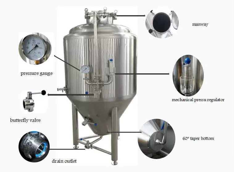 2000L Automatic Brewing Machine 1000L Beer Brewery Equipment 500L 100L ...
