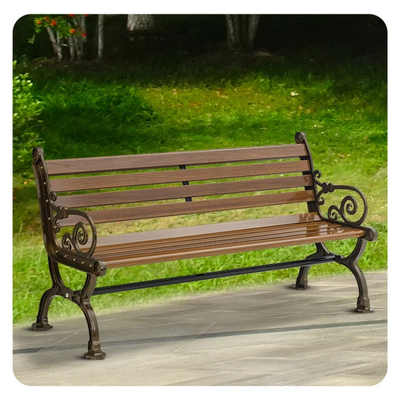 High quality Cast Aluminum Park Bench Outdoor Park bench with backrest