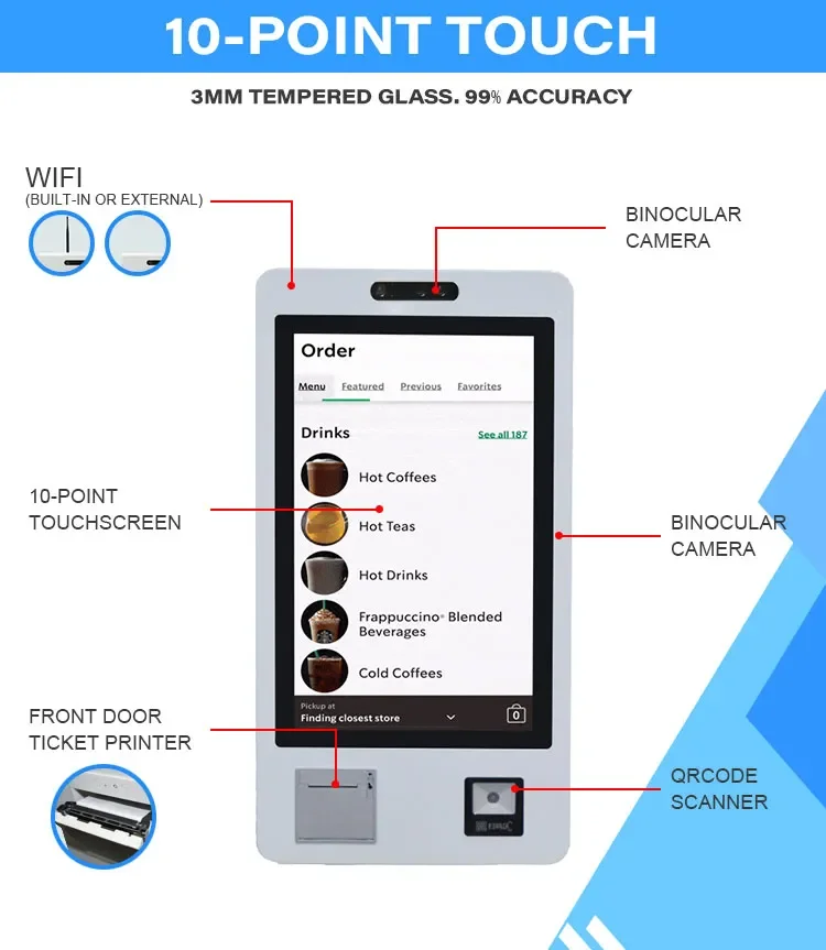 Self Service Payment Kiosk With Cash Validator