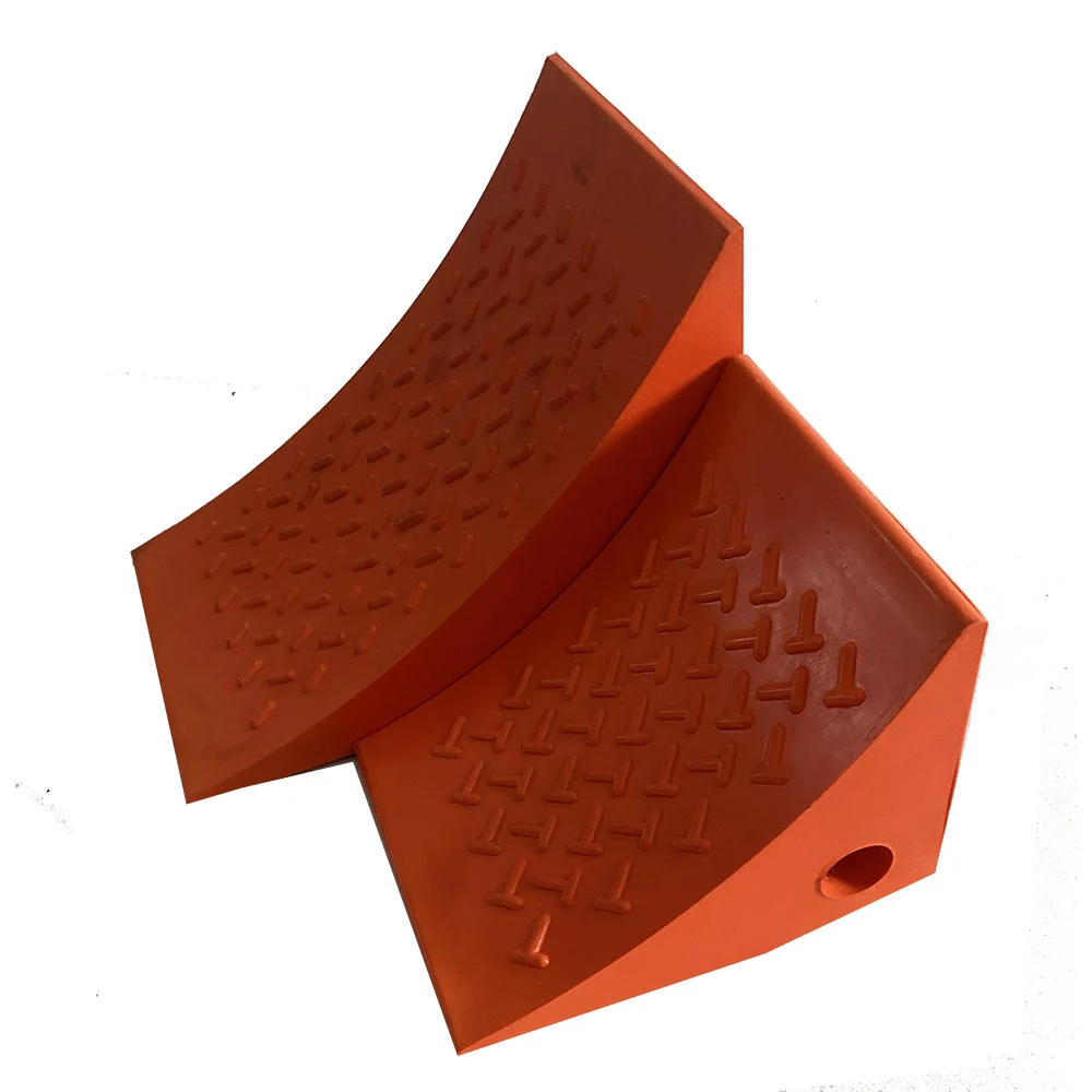 Heavy Duty Rubber Wheel Chock Blocks For Vehicles,Cars,Caravan,Trailer