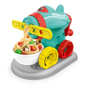 ITTL Non-Toxic Funny Airplane Shape Noodle Machine Toys DIY Pretend Play Colored Clay Set Kids Playing Dough Toys