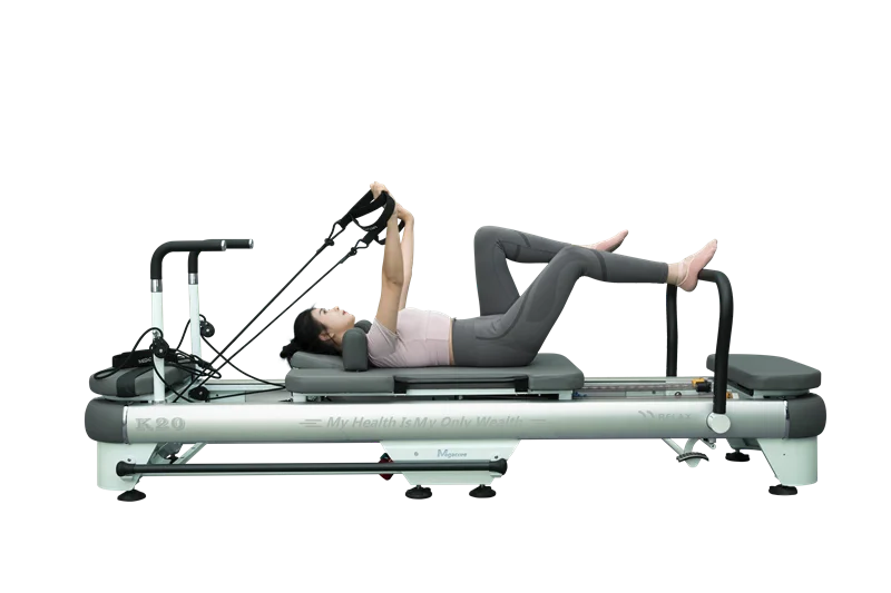 Megacore Factory Direct Commercial Pilates Reformer White Aluminium Alloy OEM Custom Studio Fitness Reformer Pilates Machine