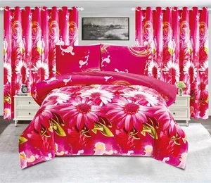 Christmas Red Luxury Design Blanket for Cold 7 Pieces Blanket with Curtains Pillowcases Borrego Blanket Comforter Bedding Set