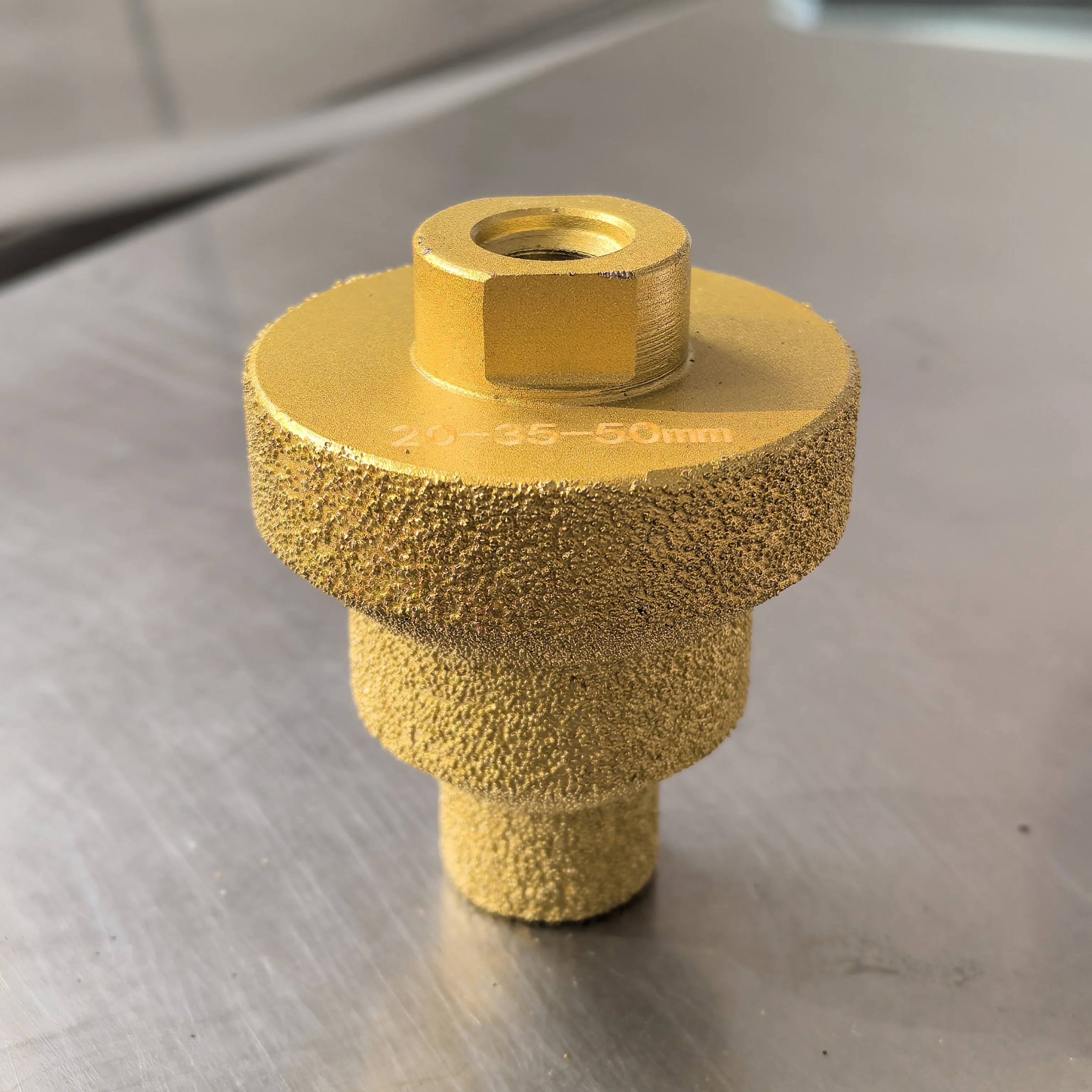 Diamond Brazed Multi-layer Conical Reamer for Wet and Dry Operation Tile Marble Trimming Tool Concrete Chamfer M10 M14 5/8-11