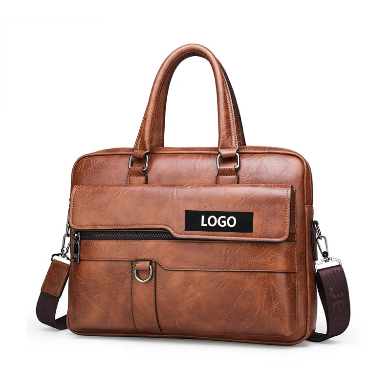 Hot Selling Business Man Handbag Fashion PU Leather Laptop Shoulder Bag Casual Waterproof Luxury Quality Briefcase for Lawyers