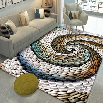 Hot Selling Botanical Print Indoor Modern Rug 5'*8' Polyester for Home Travel Washable Backing for Living Room Bedroom Door Use