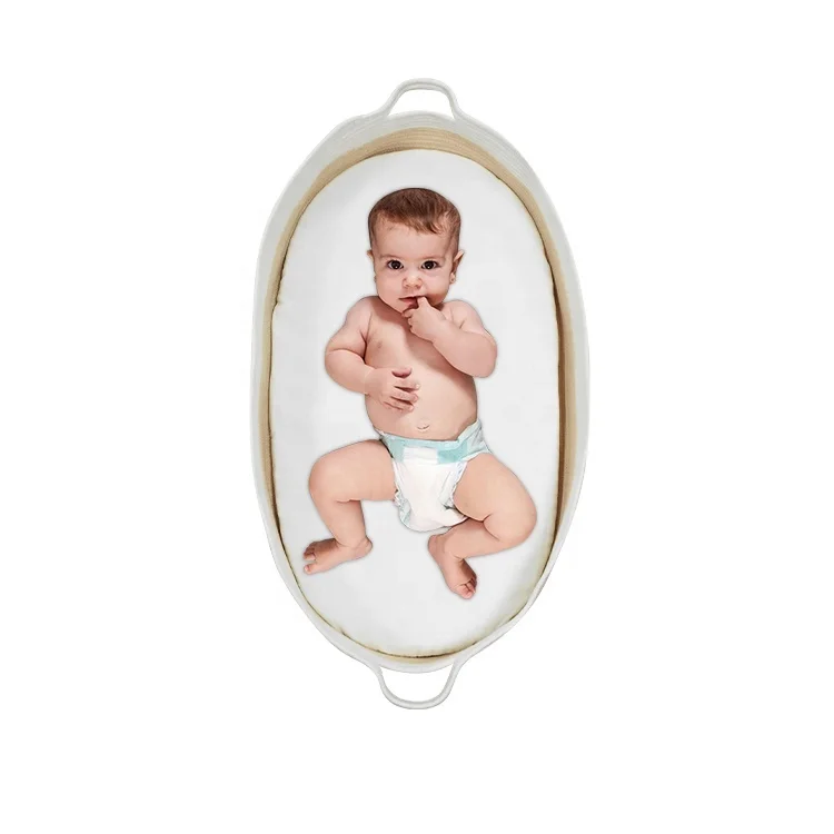 Оптовая продажа корзина для детских пеленок из 100% хлопка с поролоновой прокладкой высокой