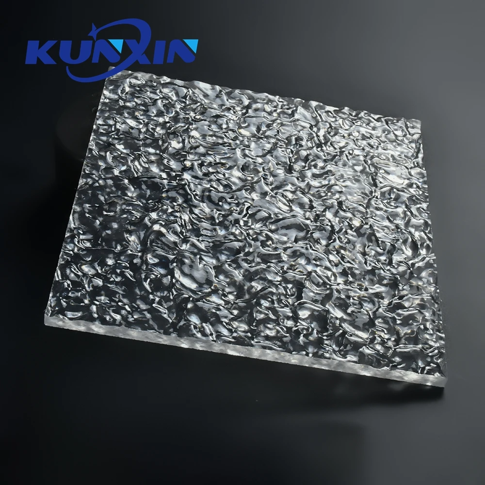Kunxin光沢押し出し波アクリルプレート3mm 5mm6mmクリアウェーブ