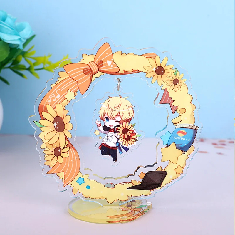 Custom High quality Anime  Acrylic Standee Cartoon Character Desk Display Stand with pendent